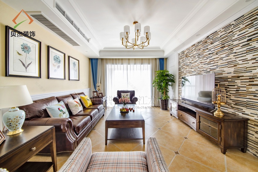 蓝山 110M2 美式风格家居设计-15