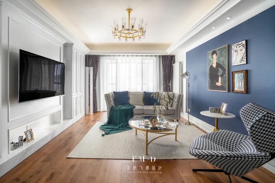 合肥华润凯旋门 130㎡精装房改造，美式轻奢风格温馨实用-21