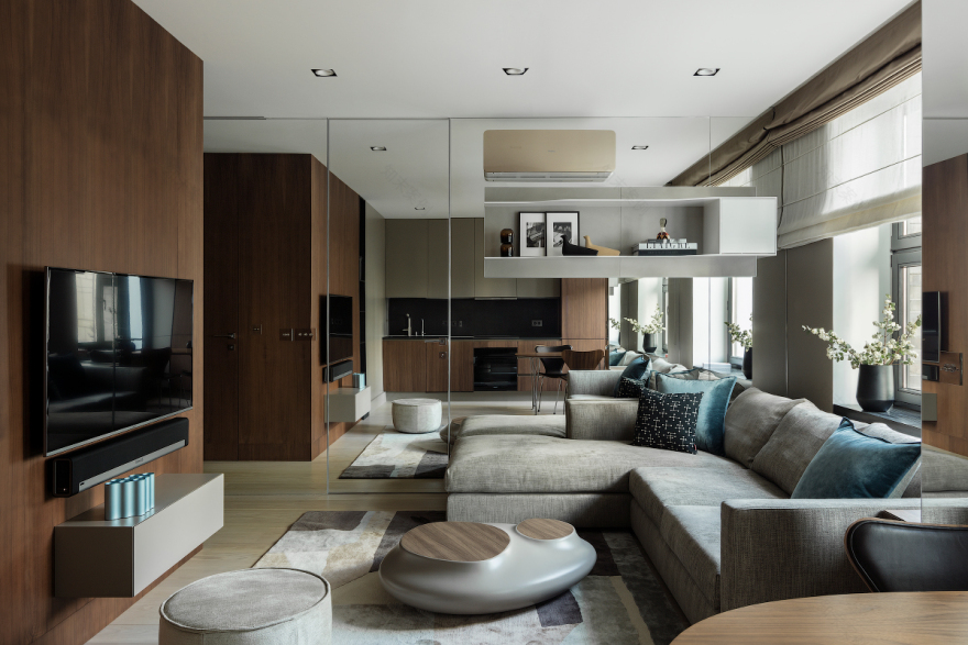 莫斯科 70 平米公寓的创意设计-0