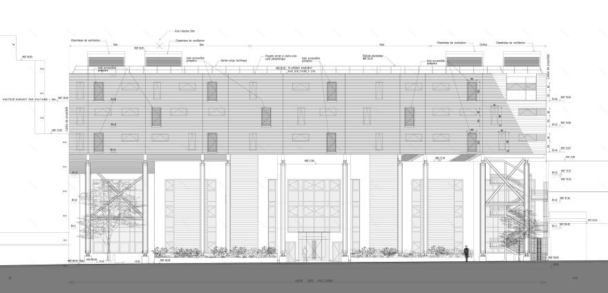 巴黎校园创新建筑设计,独立空中楼阁连接传统与未来-15