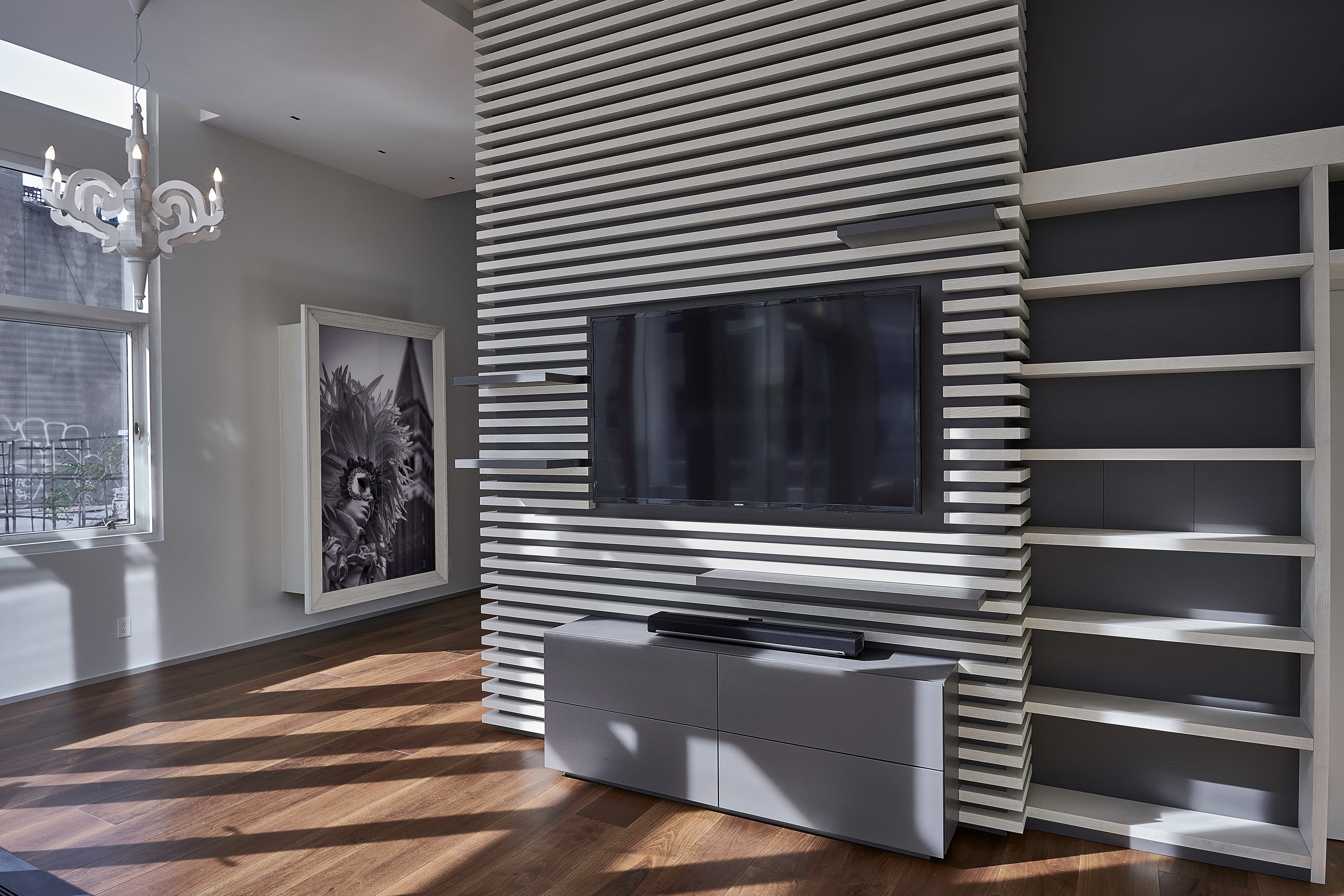 纽约 Warren Street 顶层公寓的精致室内设计-0