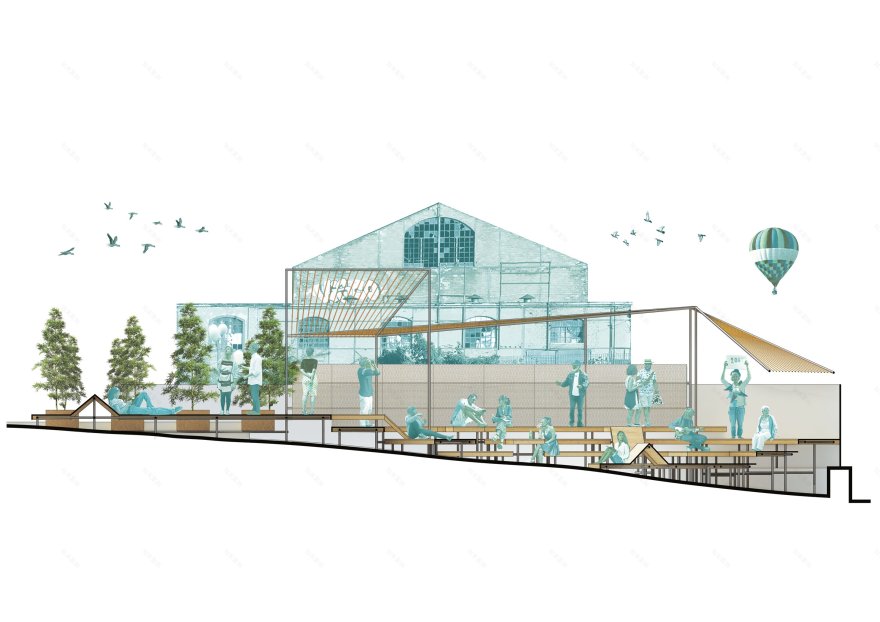 绿意盎然的多功能木质帐篷空间-21