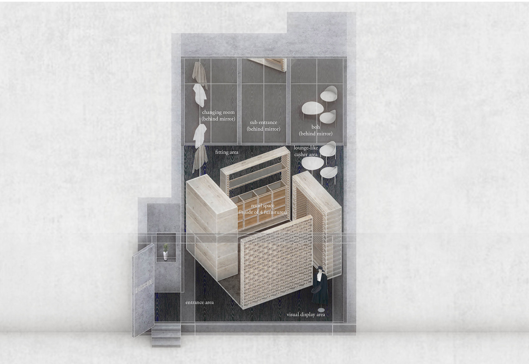 HAN精品店设计，广州/标志性的木材织物墙-9