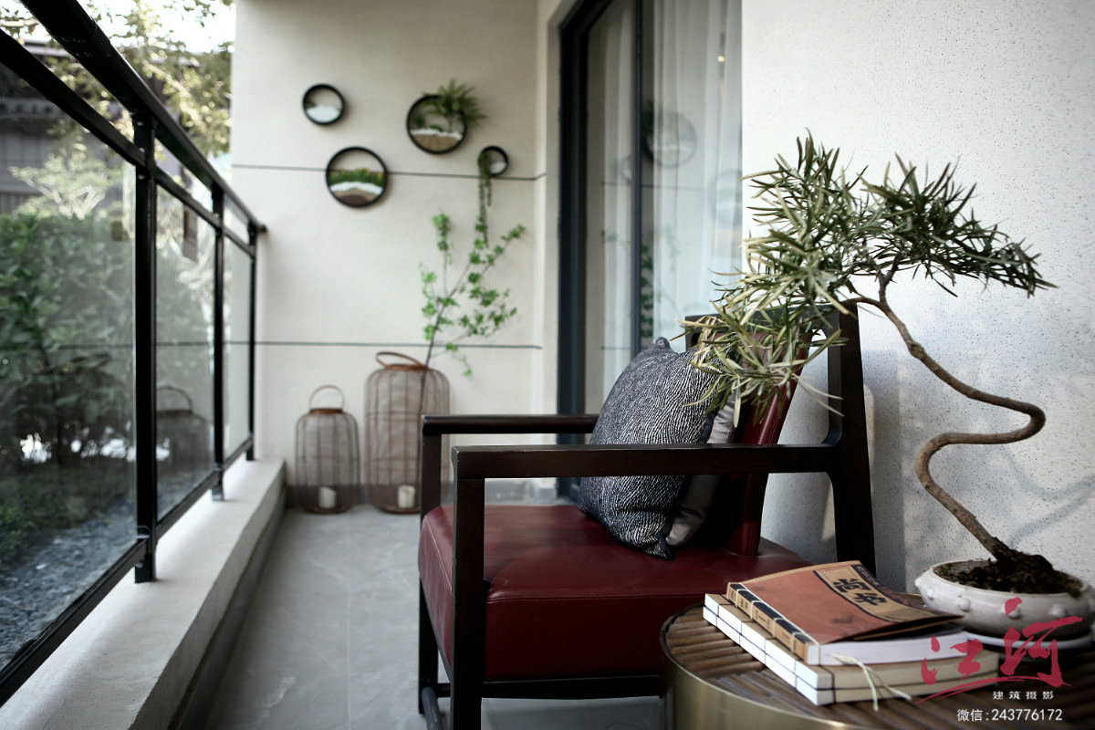 新中式高级灰格调样板房空间摄影-20