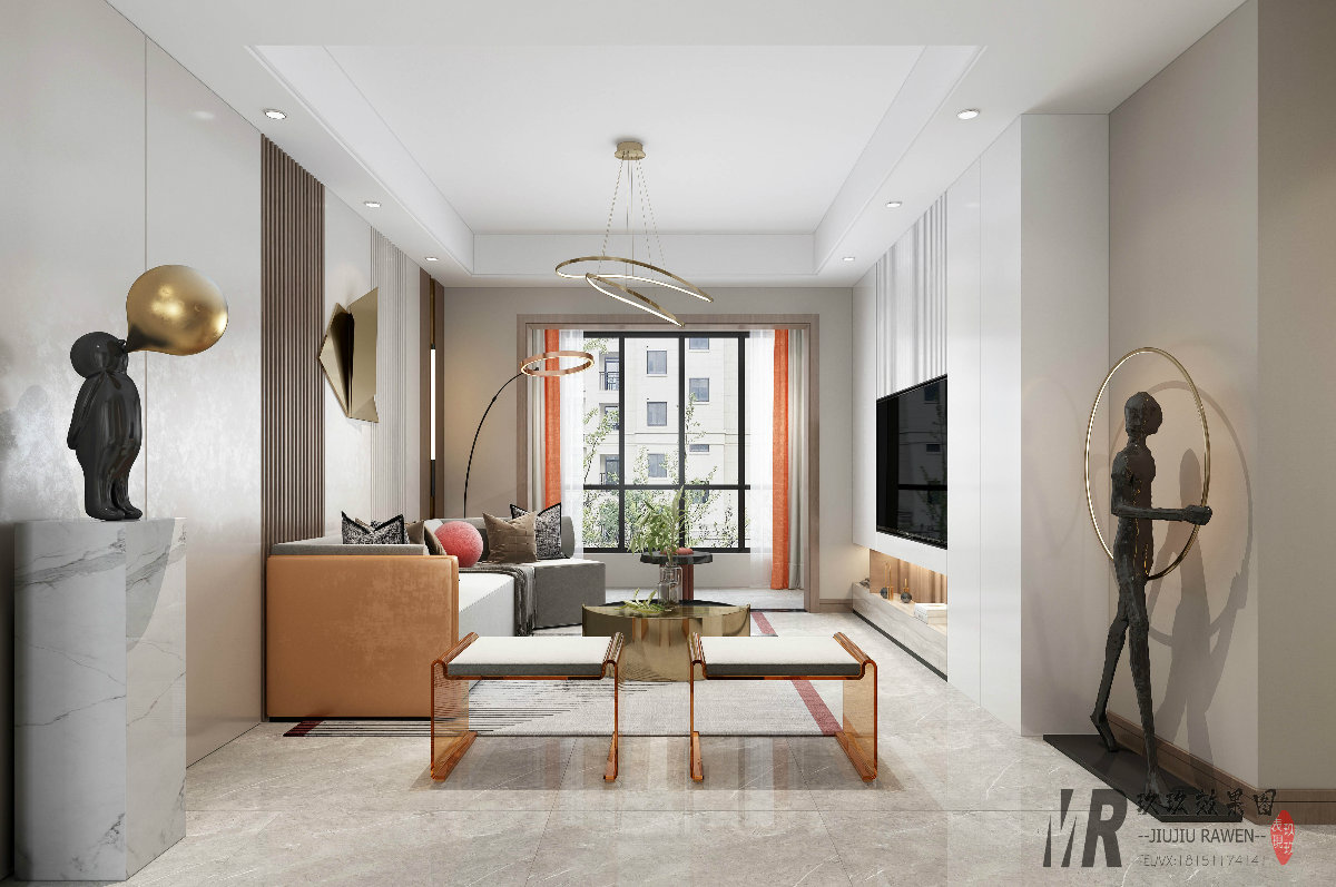 现代简约 |现代轻奢 |客餐厅、卧室效果图案例分享——玖玖设计表现-0