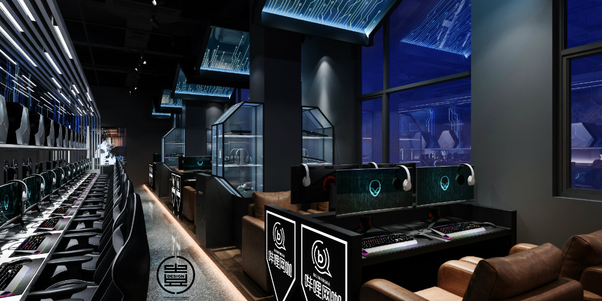 成都哔哩电竞体验店 | 下沉空间变身高颜值网咖-27