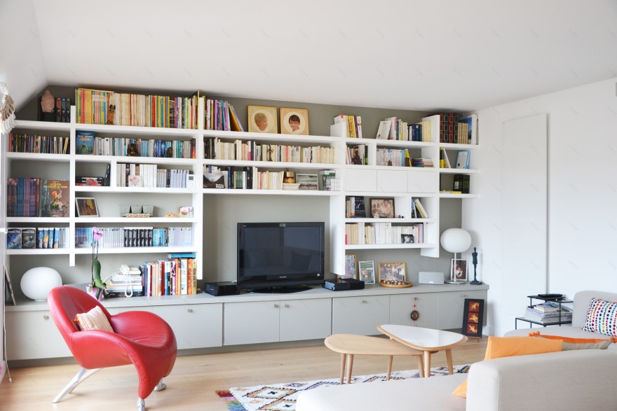 巴黎埃菲尔铁塔美景尽收眼底的两层复式公寓改造-1