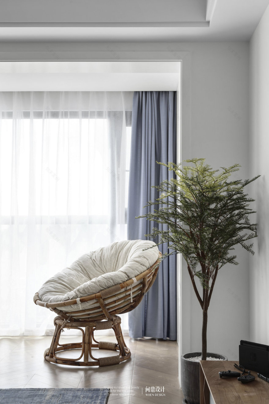 临江景苑 149㎡北欧风告白设计,自然温馨,功能与美感兼具-21