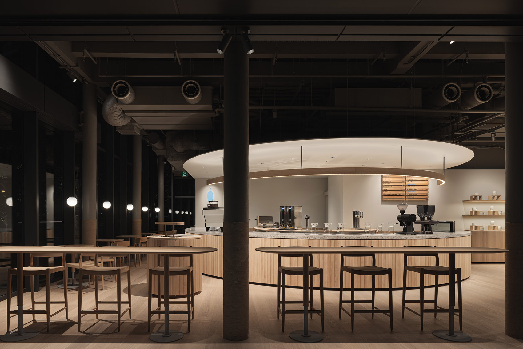 Blue Bottle咖啡港未来店，东京/科技与工艺结合的木制家具-55