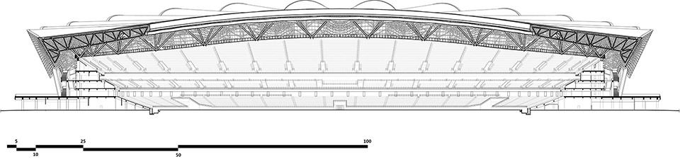西安奥体中心规划及主体育场设计/采用单元组合的形态抽象表现花的意象-54