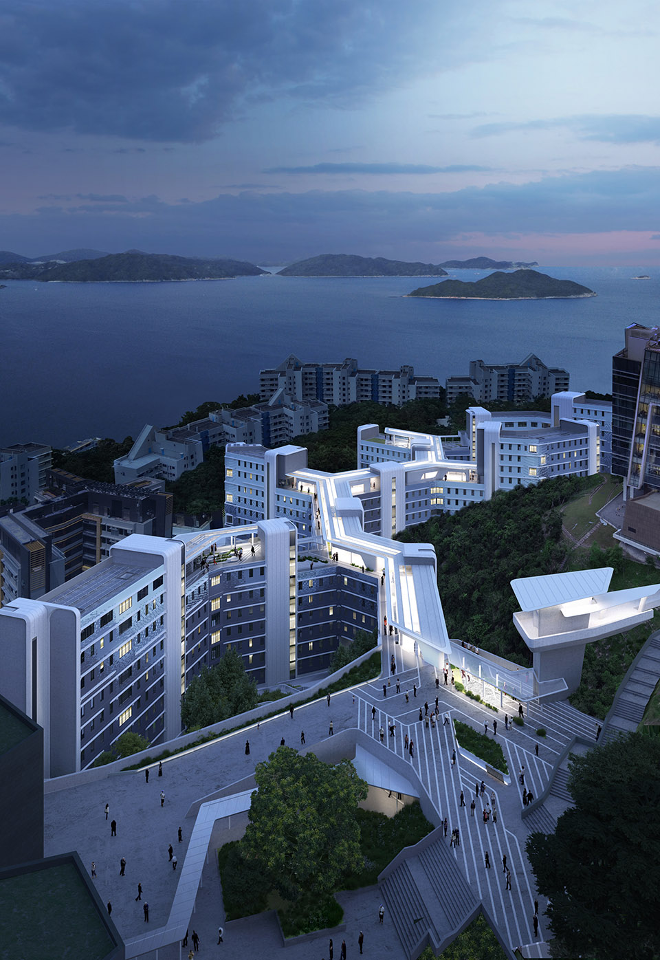 利安与Zaha Hadid Architects设计香港科技大学学生宿舍/预制设计创造碳中和校园-5