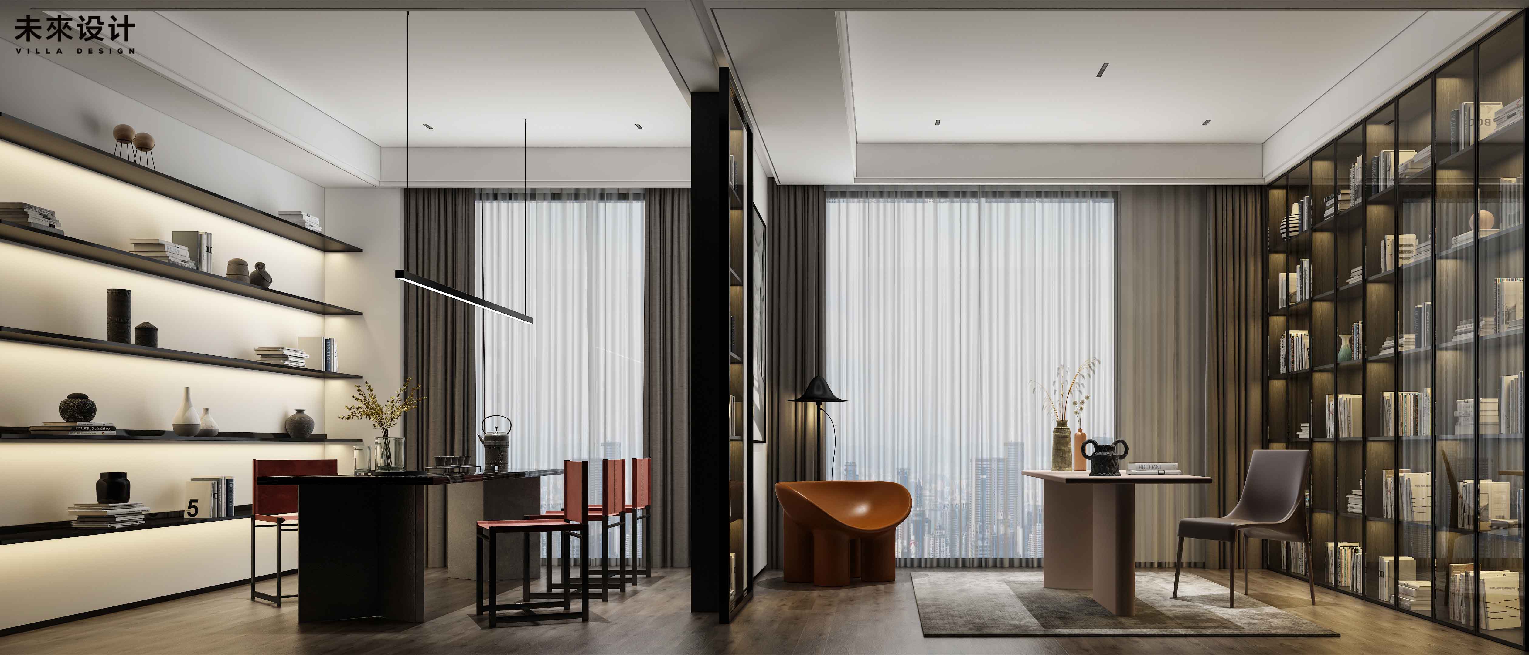 苏州湾景苑 | 未来设计打造 600㎡平层豪宅，诠释返璞归真的美学-33