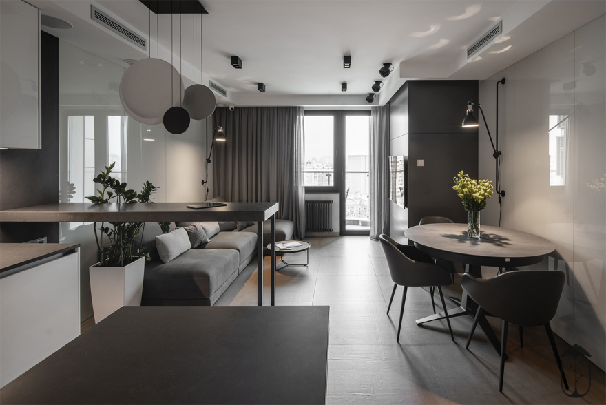 灰色简约公寓,舒适与空间的完美融合-2