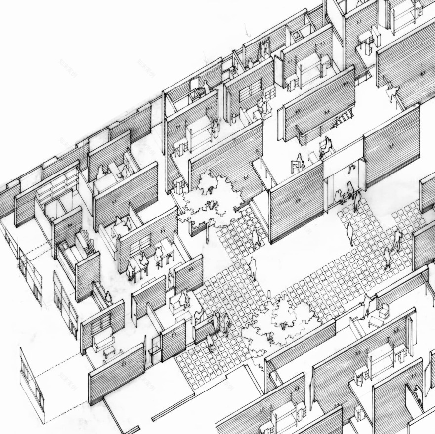 AU学生宿舍(日本建筑学会新人奖),乌干达/东西向墙体提供阴凉,南北侧开口引入光线与风-24