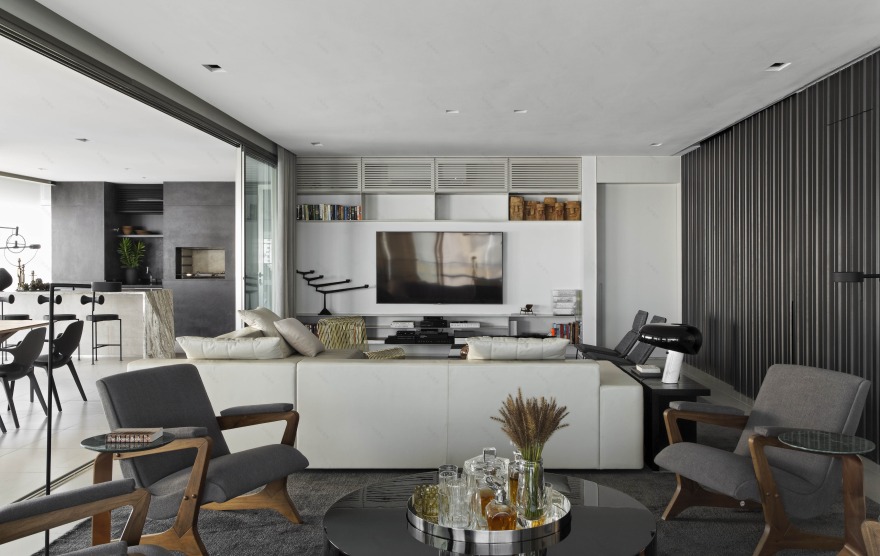 巴西设计公寓 | 工业风木饰面打造男性化魅力空间-14