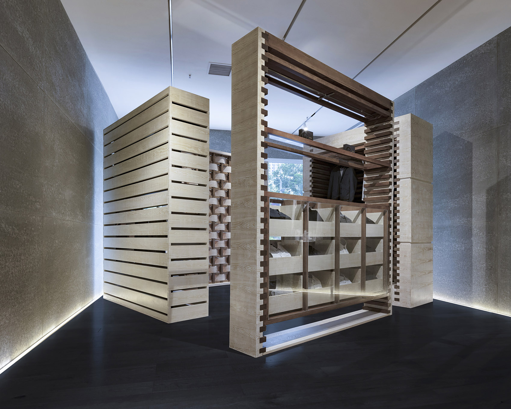 HAN精品店设计，广州/标志性的木材织物墙-42