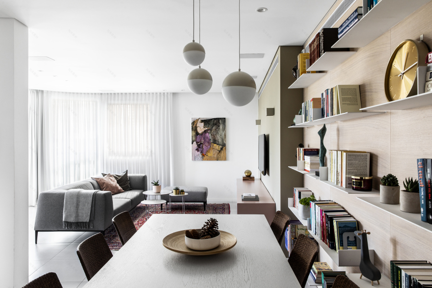 Tel-Aviv 五口之家公寓改造,明亮宽敞的现代生活空间-6