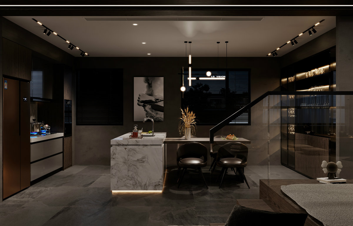 LG VISION - 暗黑系客餐厅-4
