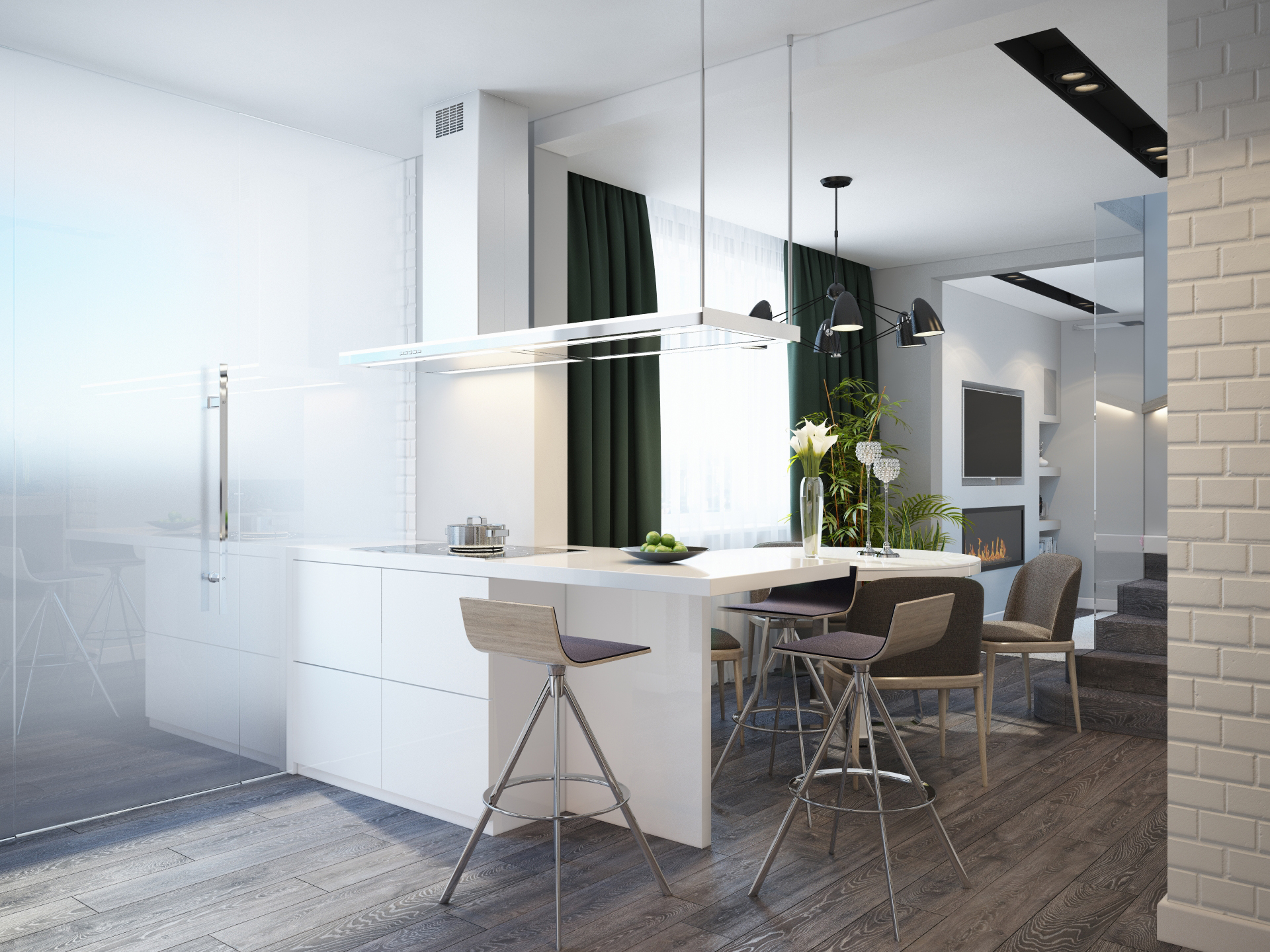 简约白色空间，功能分区打造舒适生活-1