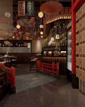 居酒屋表现~工装效果图