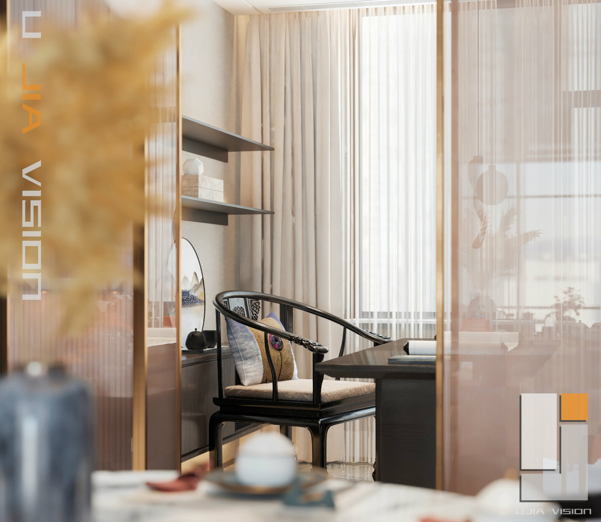 U JIA VISION│室内住宅表现-新中式-0