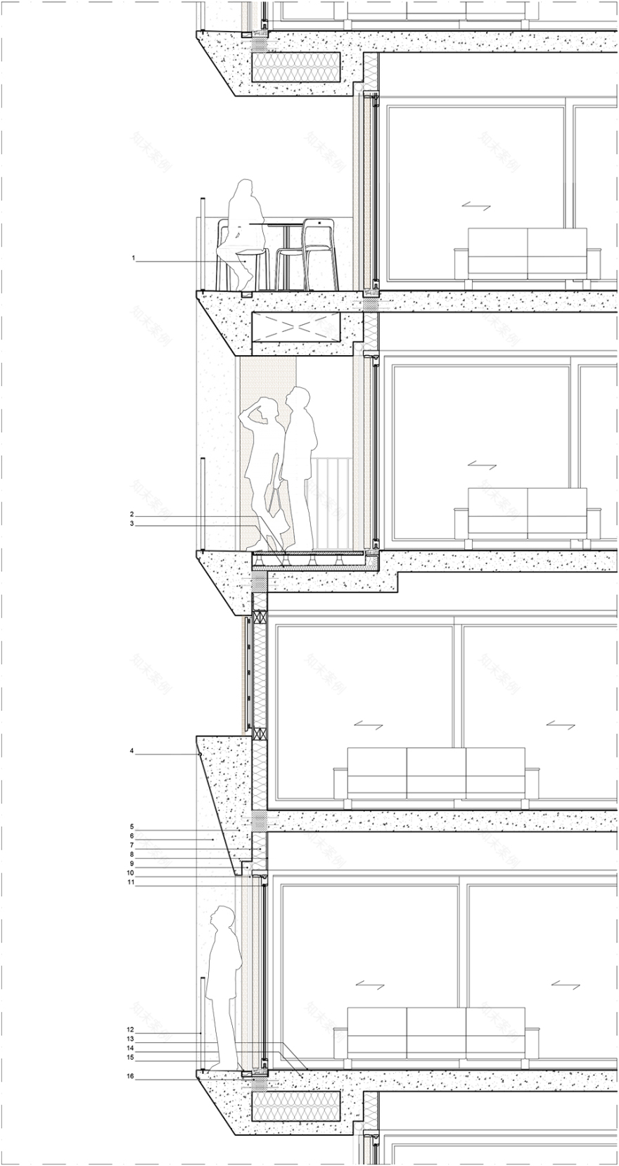 巴黎统一和谐低层区与高度多样高层区的住宅设计丨法国巴黎-63