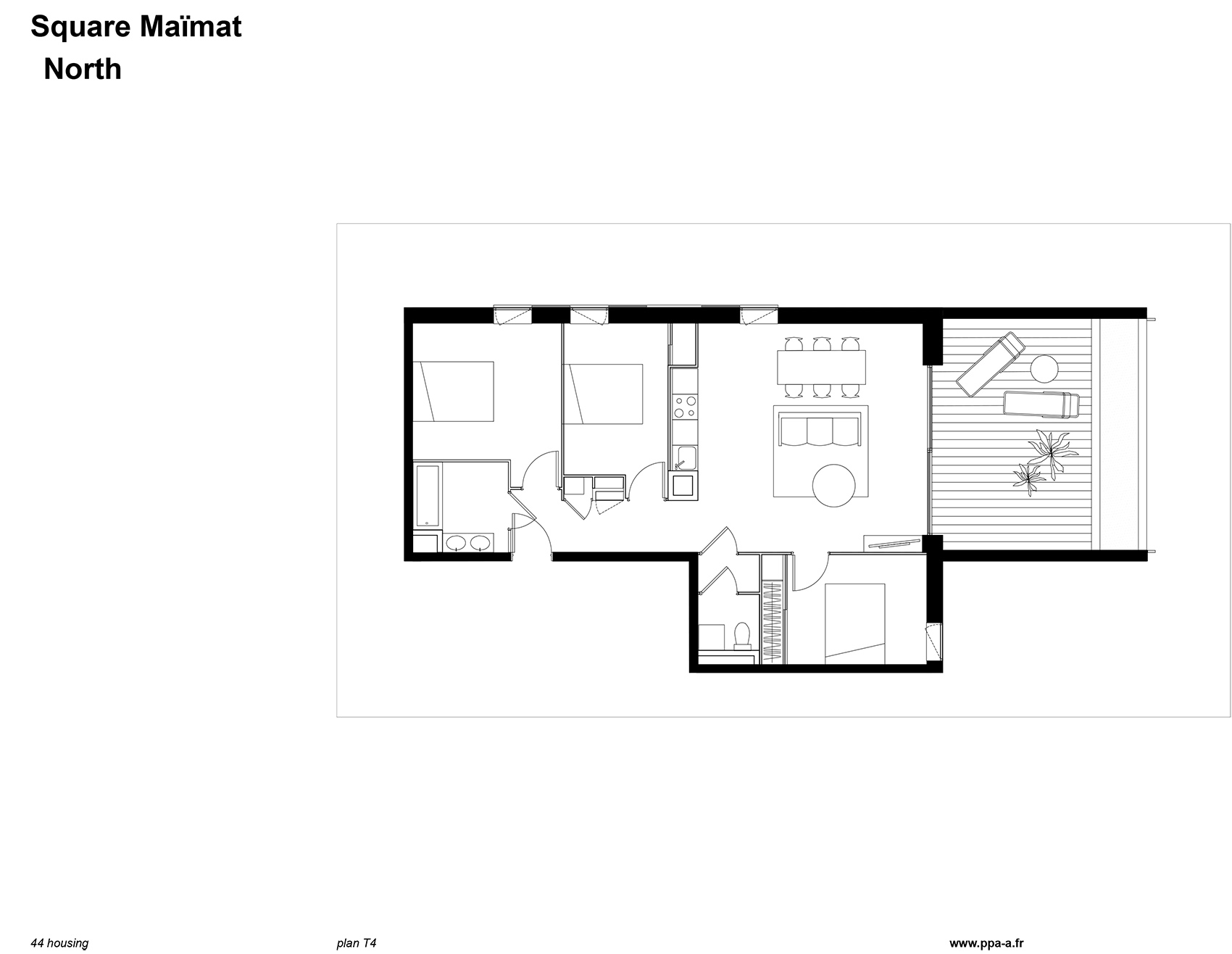 Square Maïmat住宅区更新，法国/释放公共空间，连接社区居民-117