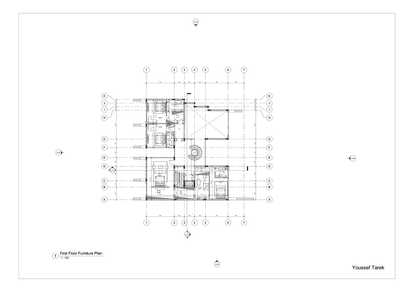 Youssef Tarek丨别墅建筑丨Villa Working Dawings-6