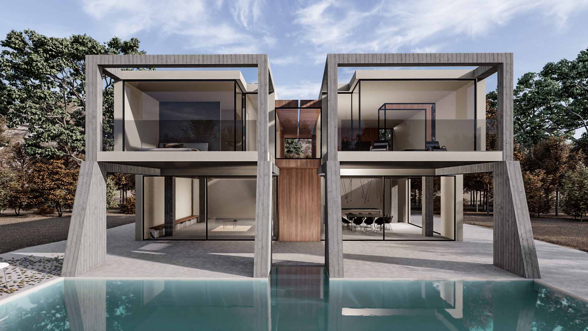 "实现环保与艺术共存的 Beton brut house"-10