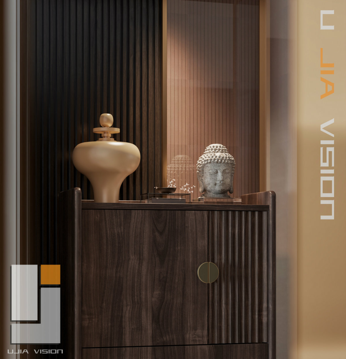 U JIA VISION│室内住宅表现-新中式-2