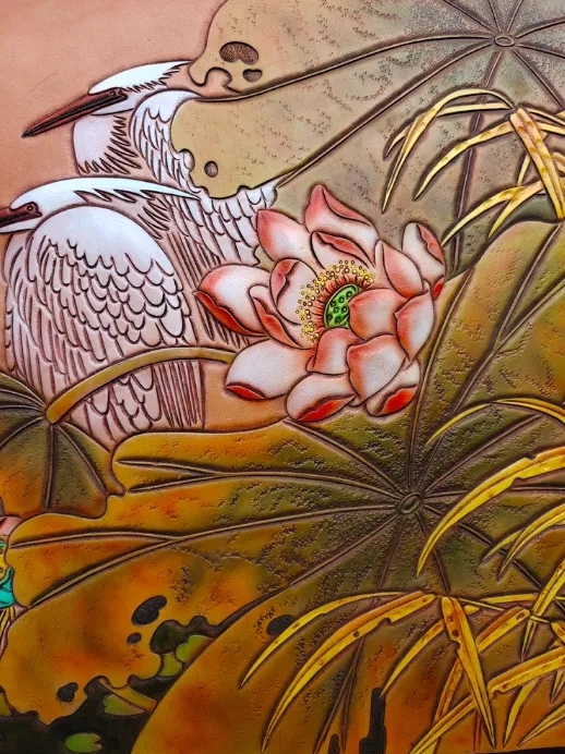 皮雕工艺在室内墙面设计中的应用-66