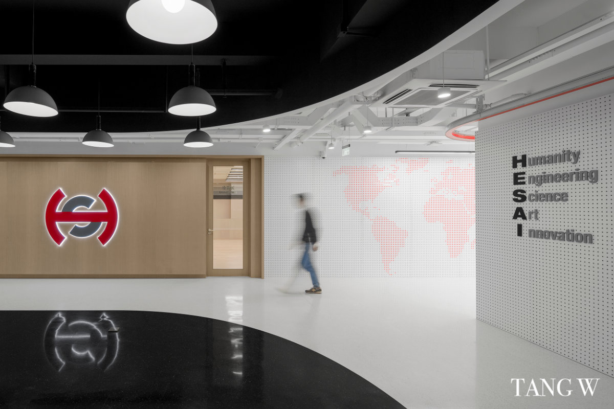 杭州禾赛光电现代展厅办公空间设计-5