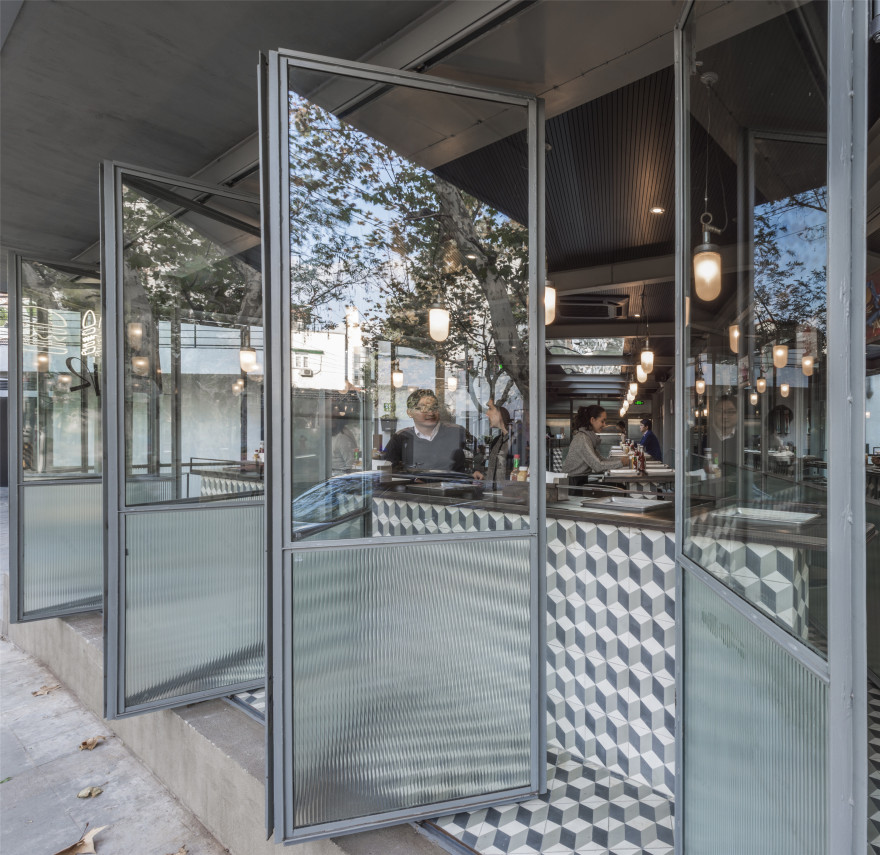 复古美式汉堡店,打破内外边界-7