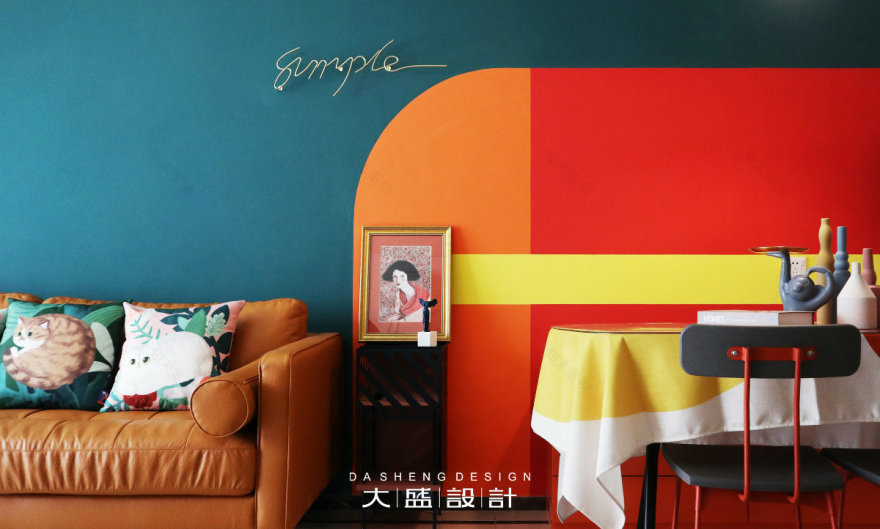 南宁光明城市 96㎡孟菲斯风格家居,色彩斑斓的甜蜜空间-39