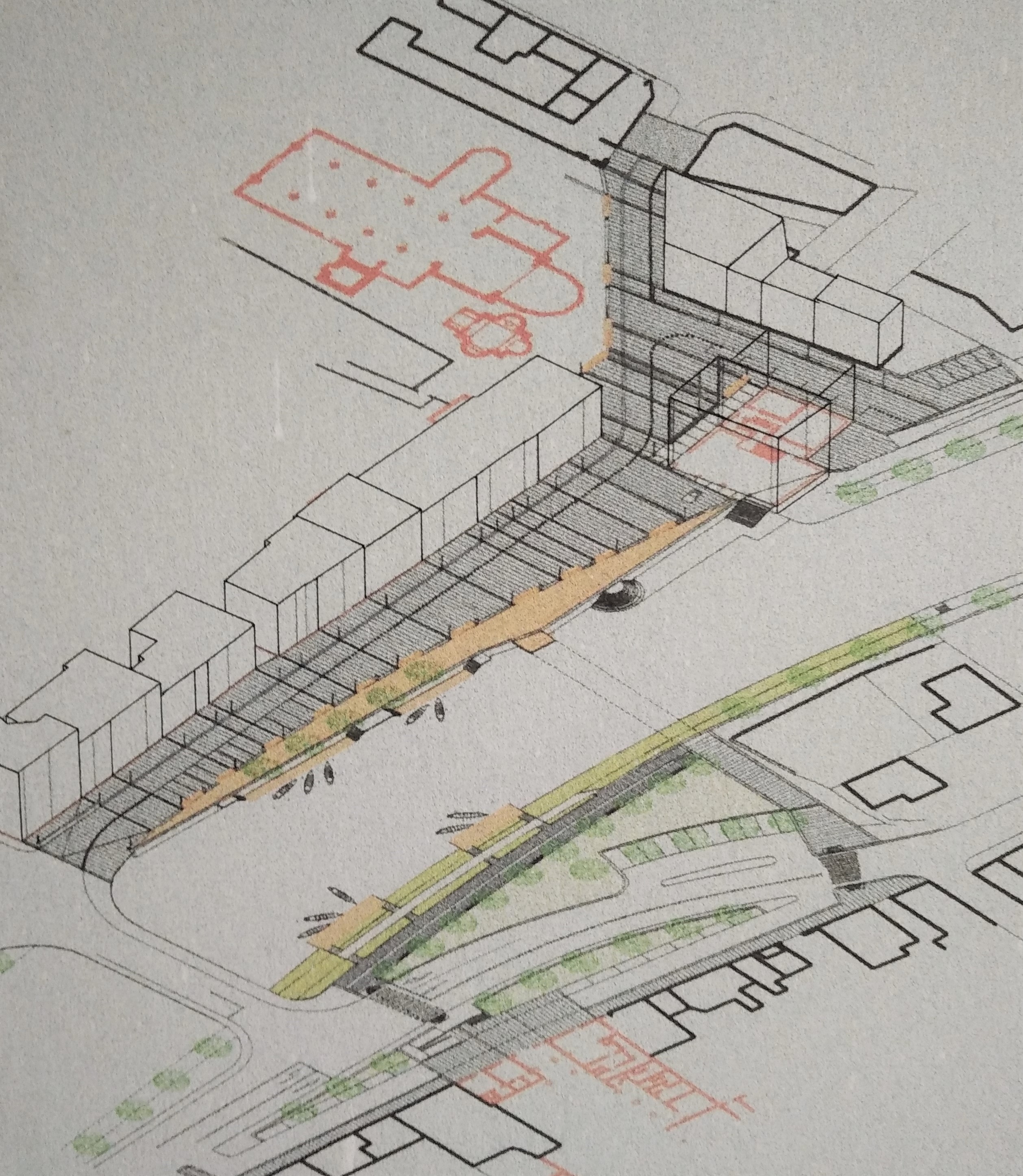 Concorso di Progettazione ."Sistemazione e Riqualificazione della Piazza Comunale e della riva destra del fiume Lemene". Segnalato-3