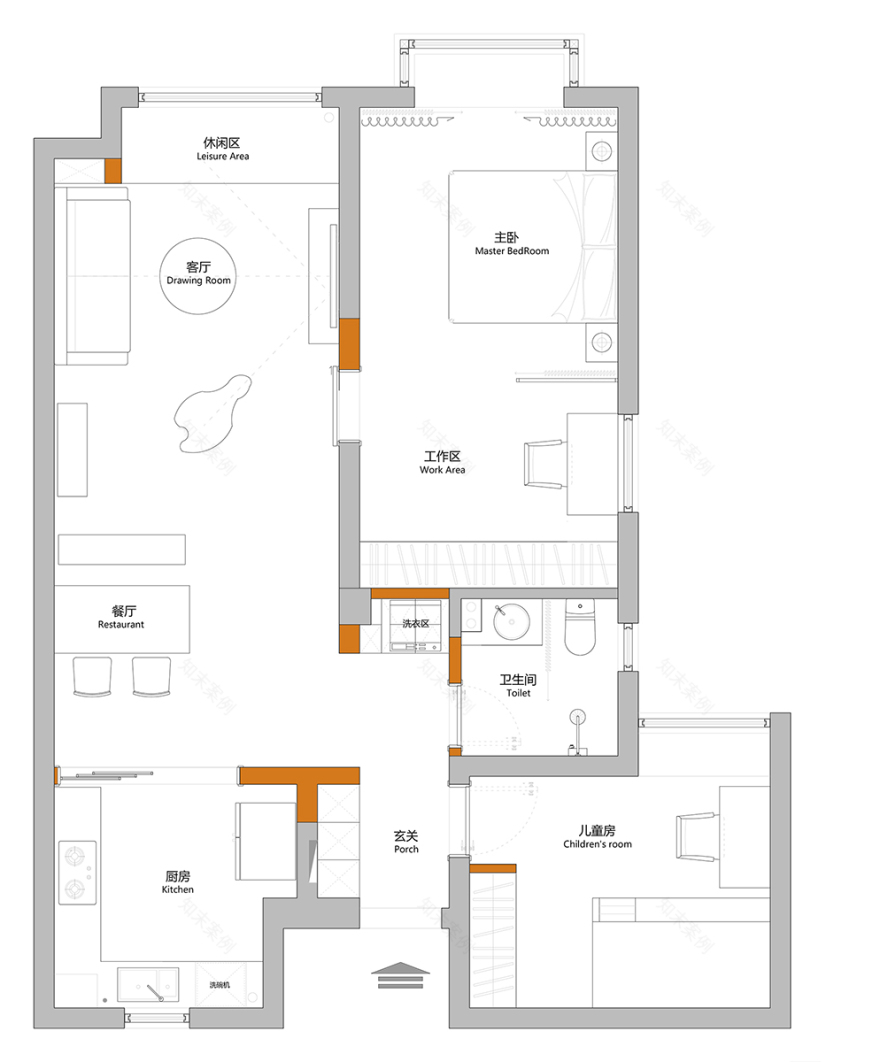 淄博名士豪庭现代北欧风住宅设计-16