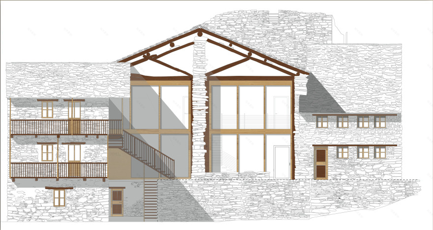 焕新记忆 · 阿尔卑斯山间废旧粮仓的现代重生-3