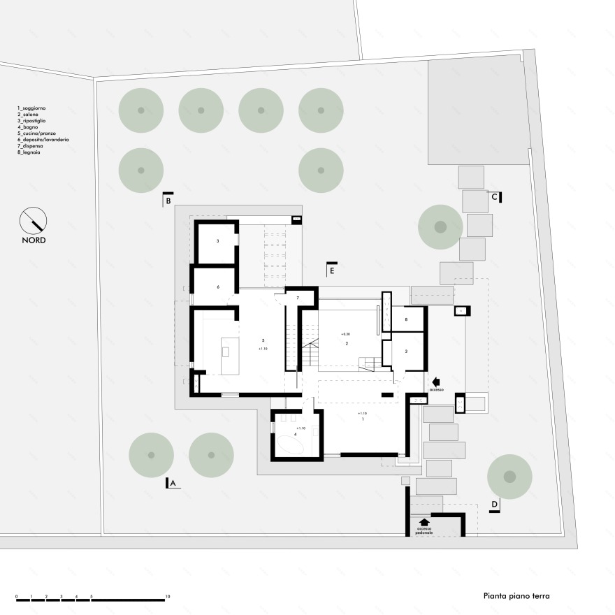 树影婆娑的光影之家——意大利 Casa DANTE 别墅设计-29