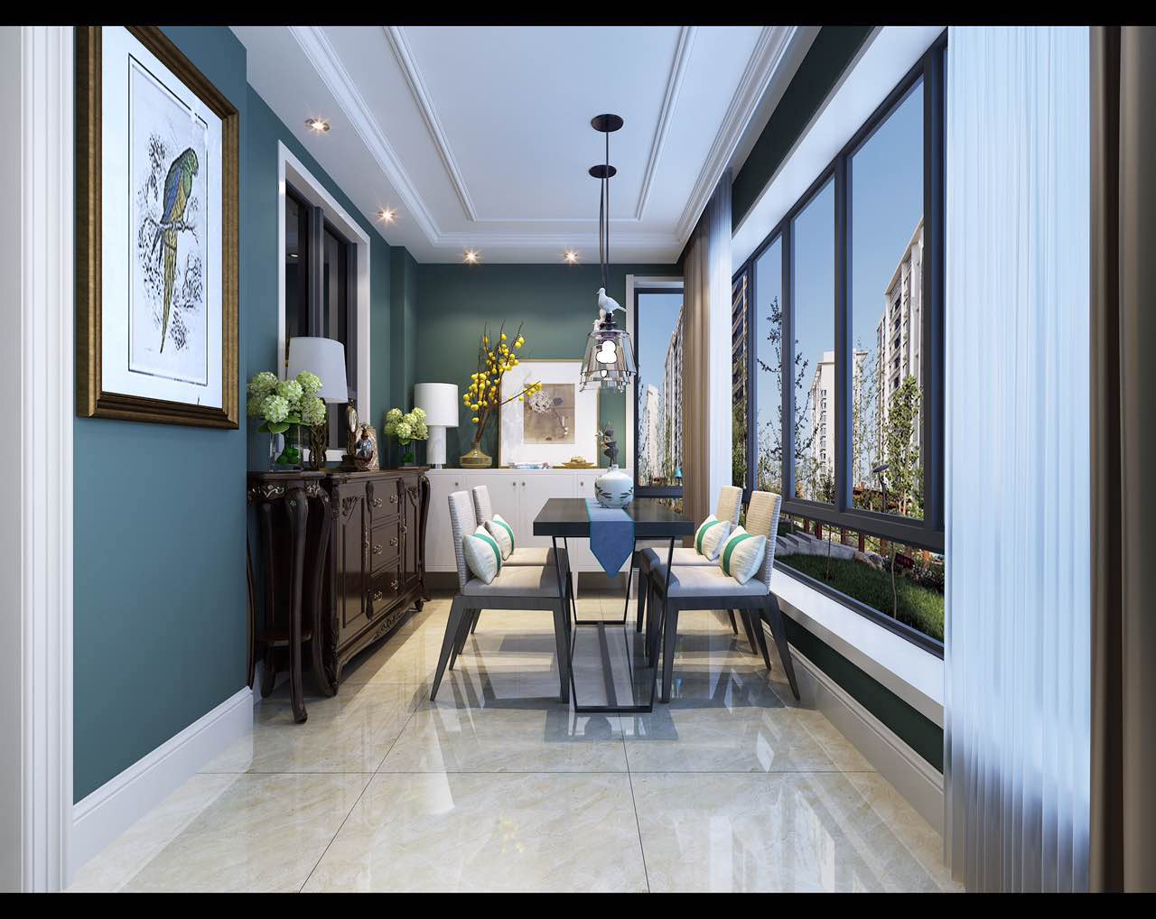 西安天鹅堡美式家居别墅设计-17