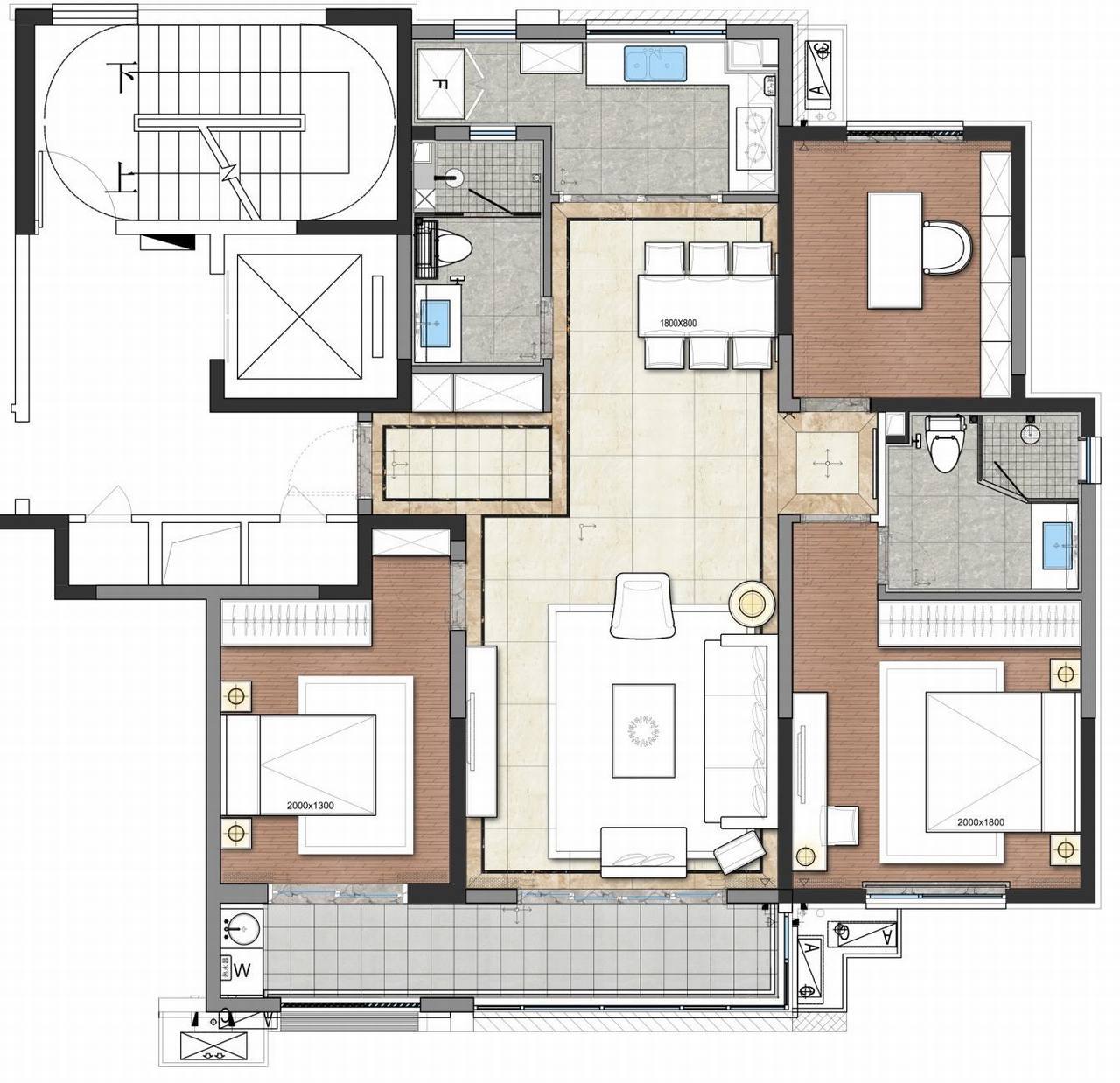 GBD设计杜文彪丨【杜文彪】济南旭辉地产四套样板间丨效果图+施工图+精装手册-5