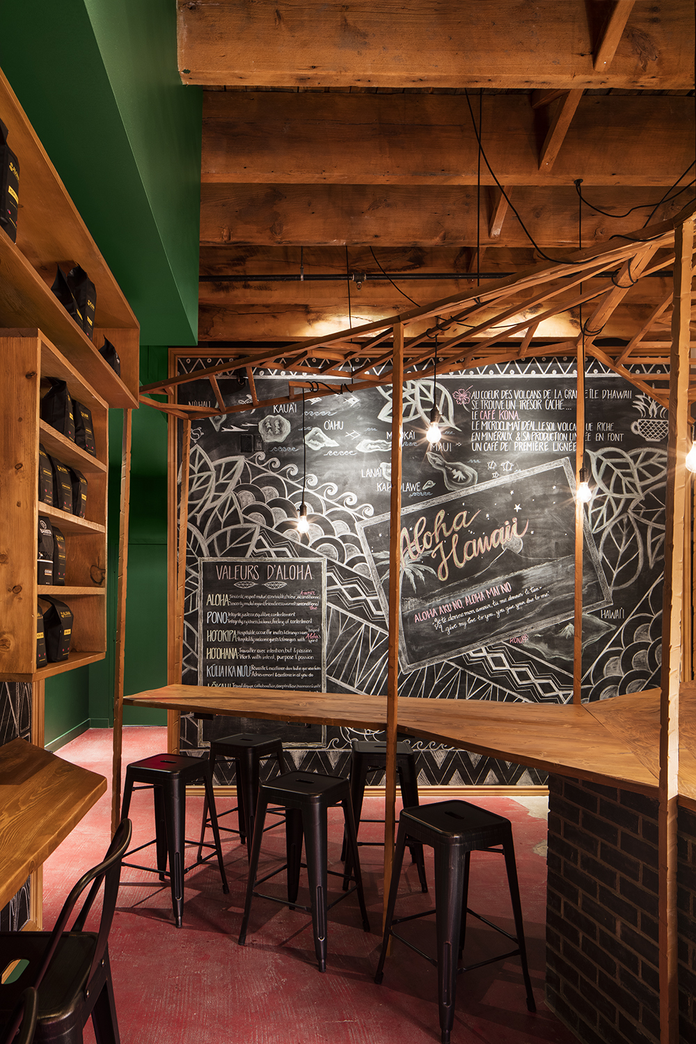 阿罗哈意式浓缩咖啡吧丨加拿大蒙特利尔丨jean de lessard designers créatifs-2