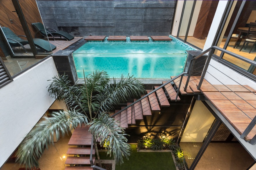 繁忙城市中的宁静绿洲——印度 Panchkula 别墅 Pool House-2