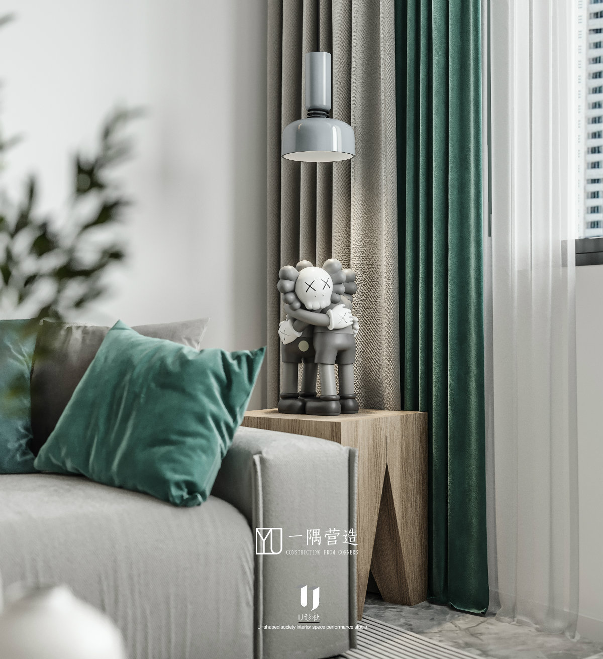 金色名门小区一隅营造平层设计-3