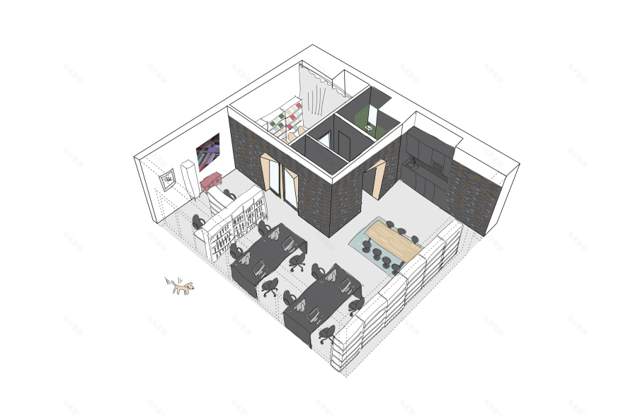 砖石办公室丨波兰波兹南丨mode:lina™-4