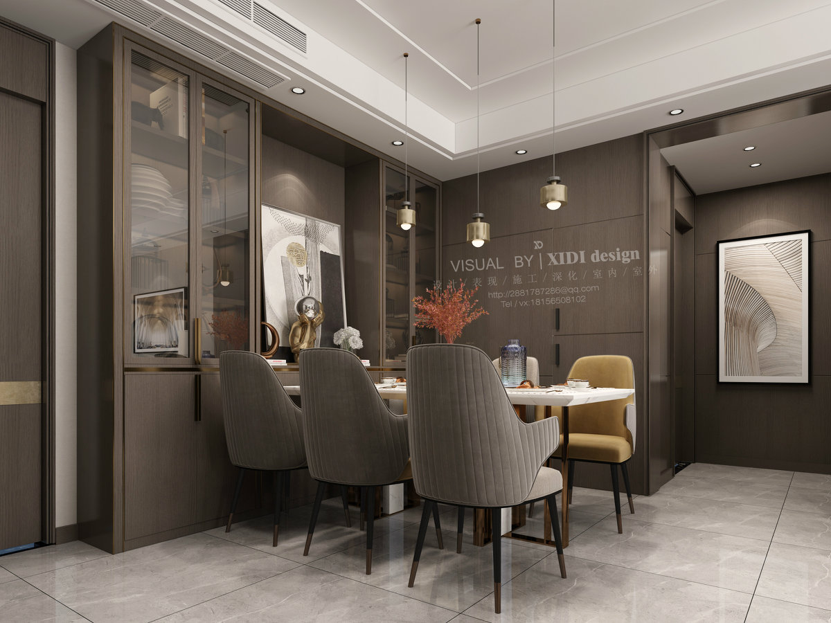 四月更新丨现代轻奢法式系列客餐厅餐厅合集-19
