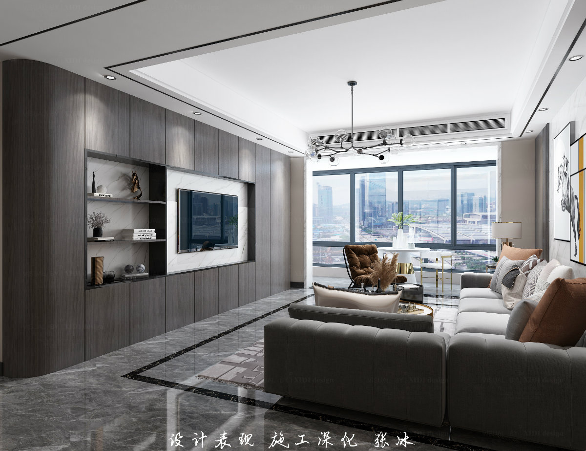 家装丨现代轻奢丨客厅+餐厅+卧室-8