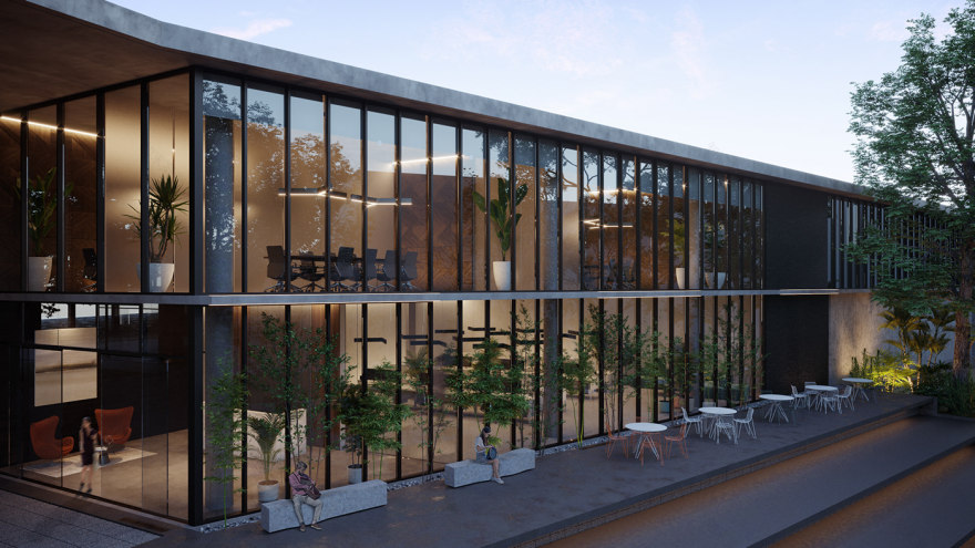 极简主义的绿色商务别墅设计-4