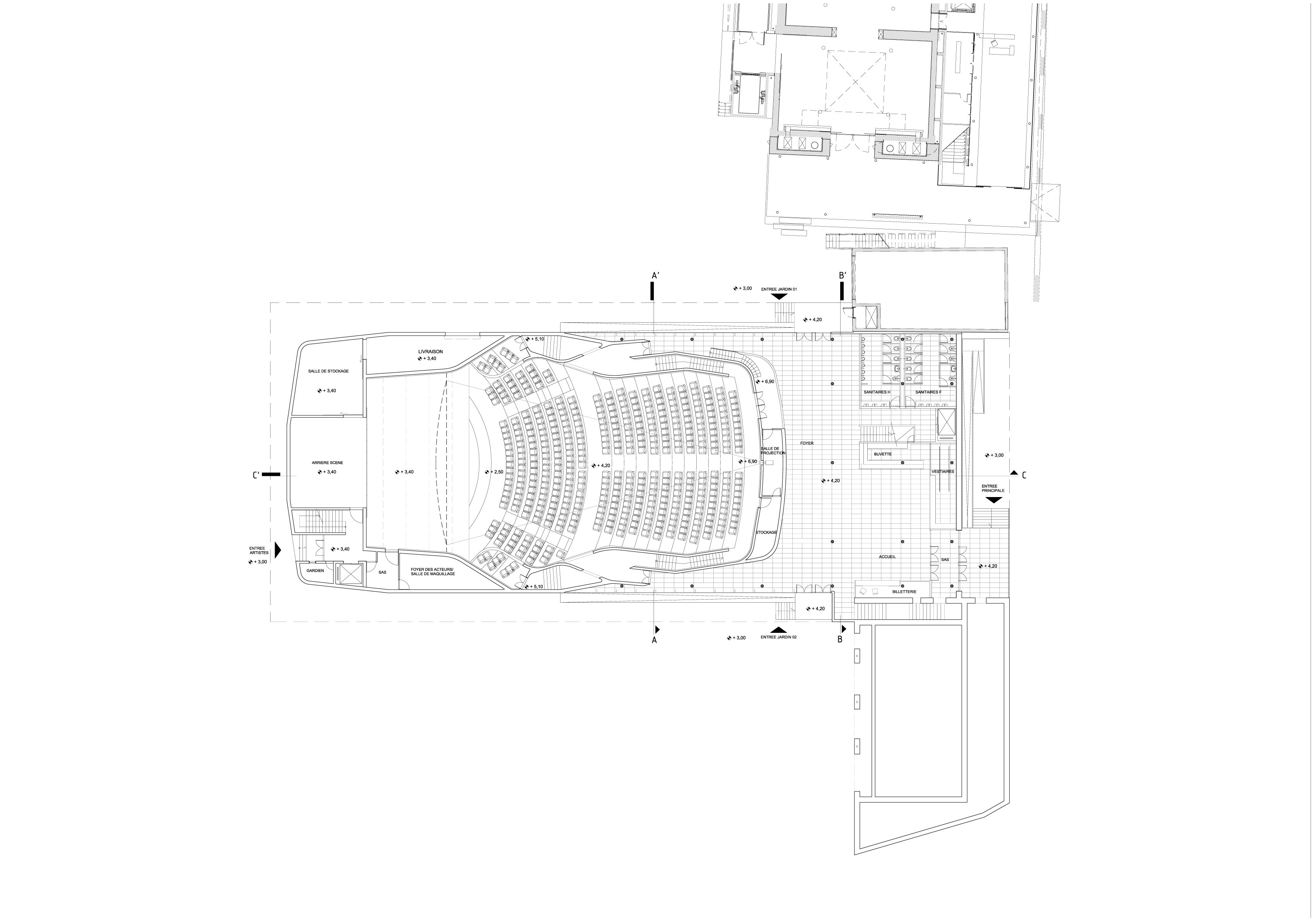“Concrete Canopy” Auditorium and Movie Theater-14