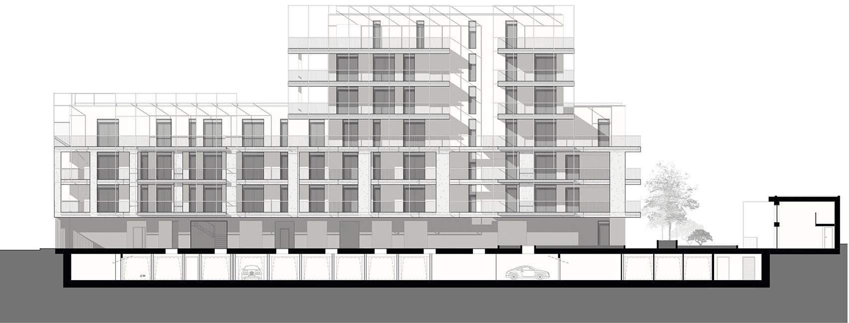 Casa Tersicore公寓楼，米兰/金属框架包围经典的米兰风格-43