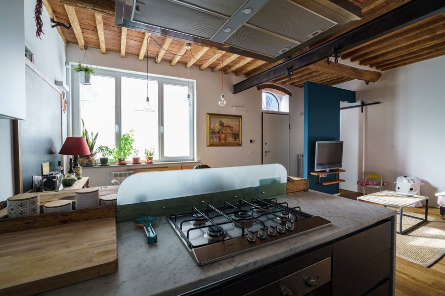 翻新之作 | 意大利古老肉铺变温馨家园-3